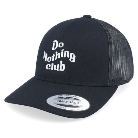 Iconic - Nero trucker Cappellino - Do Nothing Club Black A-frame Trucker @ Hatstore