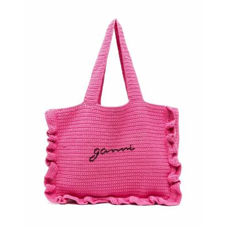 Ganni, Tote Bags Różowy, Kobieta, Rozmiar: ONE Size
