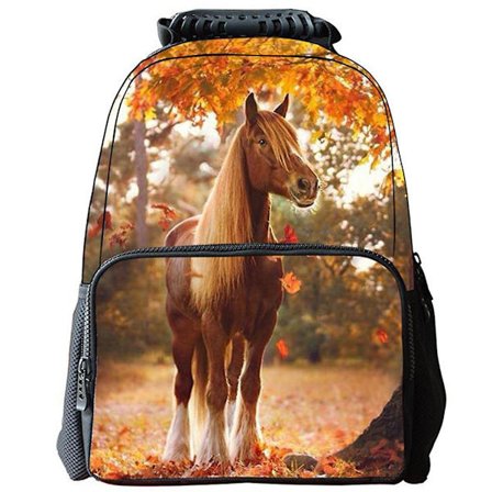Unisex Ryggsäck med Hästtryck För Skolan