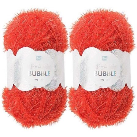 2 garnnystan för kreativ svamp - Kreativ bubbla - Röd