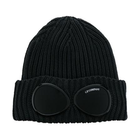 C.p. Company, Goggle-Detail Knit Beanie Grijs, Heren, Maat:ONE Size