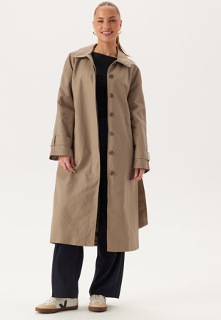 Object Collectors Item - Objvega L/S RE LONG COAT RE L - Desert Taupe - Kläder - - Bubbleroom