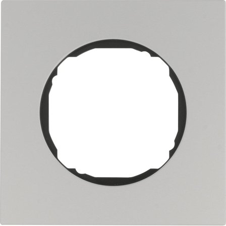 Hager 10112674 Dekkramme for boks Berker R.8, aluminium 1 rom, Strømbrytere & vegguttak