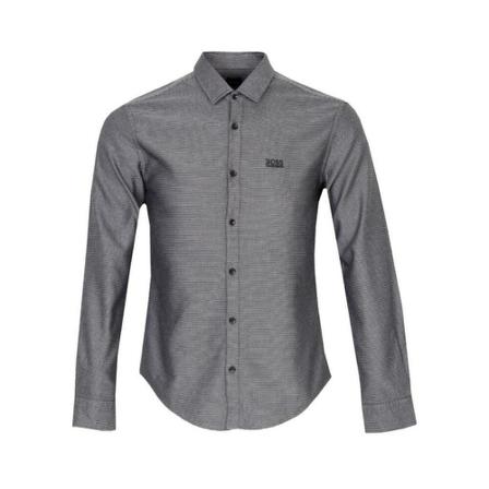 Hugo Boss Casual Shirts grå, Herr, Herr, Storlek: 2XL