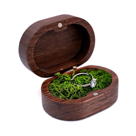 Oval Smyckeskrin Litet Utsökt Portabelt Örhängen Ring Smycken Halsband Europeiskt Exklusivt Lyxigt Smyckeskrin