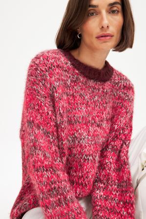 Handpicked x NA-KD Oversize tröja - Stickade tröjor - Röd - S (EU 34-36)