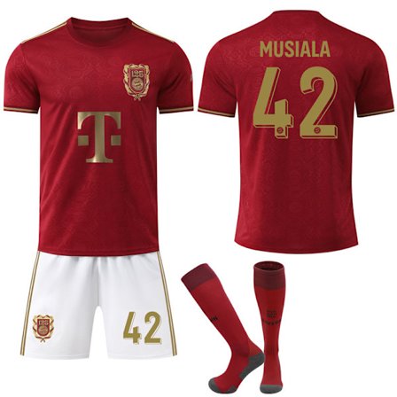 2025-2026 Bayern München 125-års jubilæumsudgave Trøjer Børn Voksen Fodboldtrøje No.42 MUSIALA