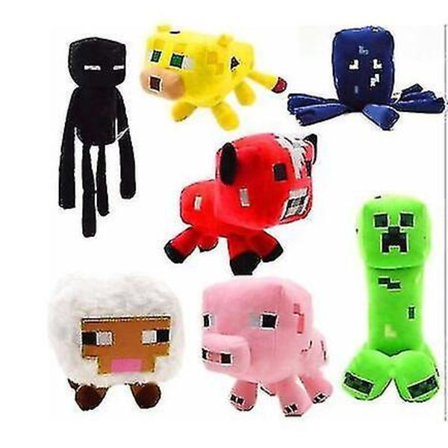 7st Minecraft Pluche Speelgoed Creeper Knuffel Dierlijk Zacht Pluche Kids Cadeau
