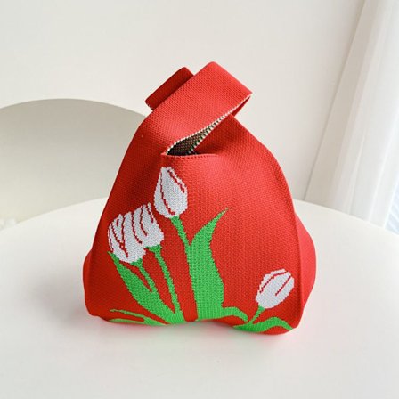 Knit Handbag Knot Wrist Bag 1 1