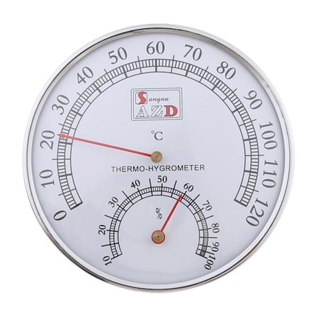 2 i 1 termometer og hygrometer brugt i saunarum Badeværelse 0-120 °C Letvægts