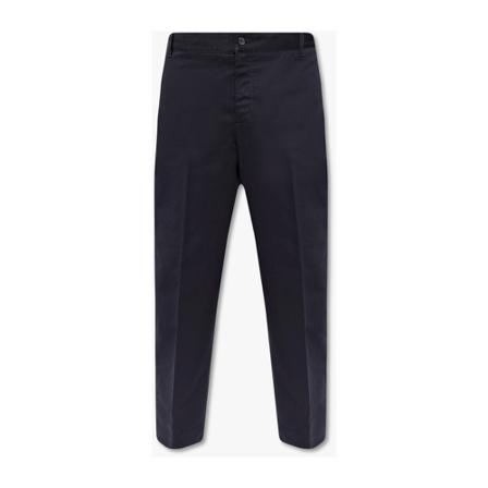 Maison Kitsuné, Pleat-front trousers Blauw, Heren, Maat:L,Katoen