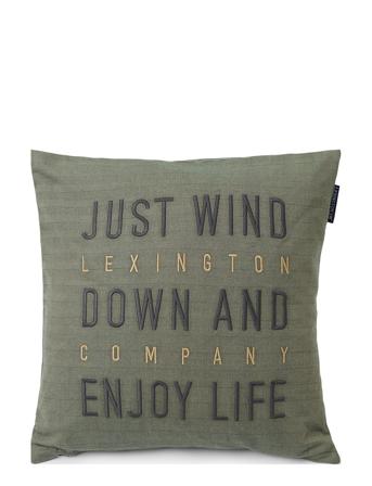 Herringb Organic Cotton Flannel Pillow Cover Home Textiles Cushions & Blankets Cushion Covers Grön Lexington Home