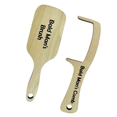 Nyhed Skaldet Mand Hårkam Sjov Skaldet Mand Plejeværktøj Spøg Hårbørste Gave