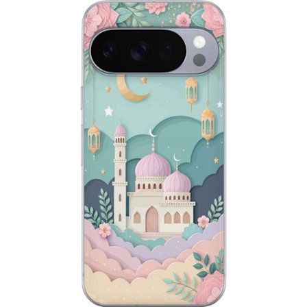 Kompatibel Mobilcover til Google Pixel 10 Pro XL Håndtegnet rejseinspireret mønster med verdenskort, fly, hjerter og vintage eventyrstema