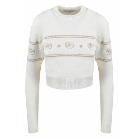 Chiara Ferragni Collection, Sweater Beżowy, Kobieta, Rozmiar: S