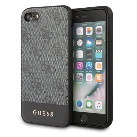 Guess 4G Stripe Collection-etui til iPhone 7 / 8 / SE 2020 / SE 2022 - grå