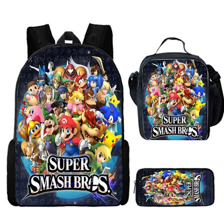 Anime Sonic Pen Bag Student Lunch Bag Cartoon Barn Ryggsäck