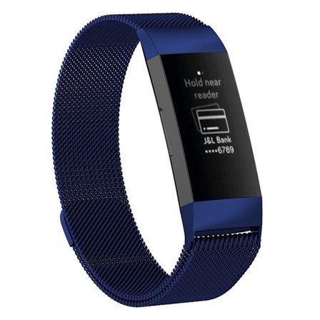 Magnetiskt Fitbit Charge 3 band - Blått