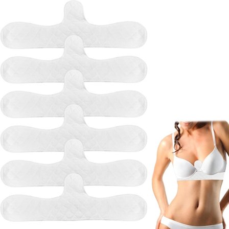 ING Hikiä siirtävät rintaliivipehmusteet, 6 kpl, puuvillaa, uudelleenkäytettävät rintapehmusteet, pehmeät ja hengittävät, sopivat naisille urheiluun 