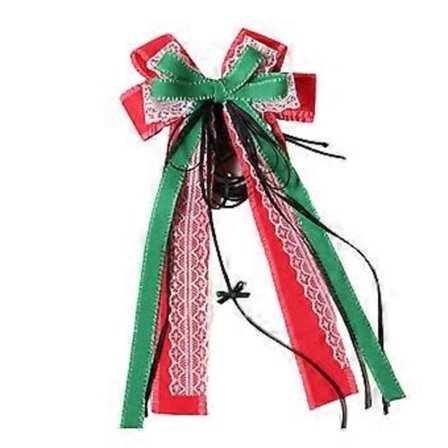 Stor sløjfe choker halskæde voks reb bindebånd halskæder justerbar kæde jul alsidig krave smykker til kvinder pige (lang tofarvet sløjfe)