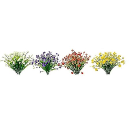 20 Bundter Kunstige Blomster Til Udendørs Dekoration, Forårsdekoration UV-bestandig Falsk Udendørs P