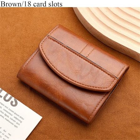 Kort plånboksväska BRUNT 18 KORTPLATSER 18 KORTSPLATS