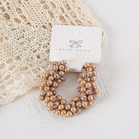 2 stk Full Pearl Stretch Hair Ties Tykke Solid Dekorative Høy Elastisk Hestehale Holder Hodeplagg