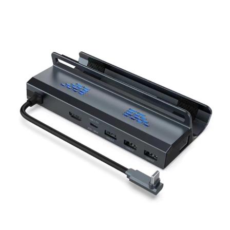 TV-alustan telakointiasema 6 in 1 -keskittimen telakointiasema Steam Deck -konsoliin USB3.0 Type-C HDMI-yhteensopivalla 2.0-portilla
