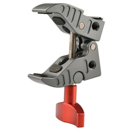 Ledarmet Krabbeklo Super Clamp Clip Holder til Studio Flash Light Kamera Stativ Monopod med 1/4'' skruehul