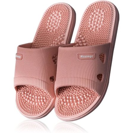 Shiatsu Massagesandaler Bruse Tøfler til Mænd og Kvinder Husholdningstøvler Åben Tå Fod med Bue Støtte til at Lindre Fasciitis (Farve: Pink, Størrelse