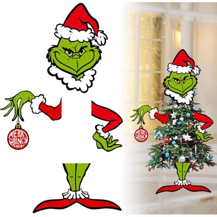 Julgransdekorationer, jultema Grinch-festtillbehör (litet julgran)