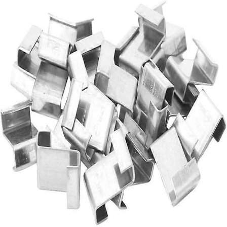 50 stk Rustfrie Drivhus Reservedeler Tykt Glass Glass Klemmeverktøy Glass Fikseringsklemme Fjærring Utstyr Z-type