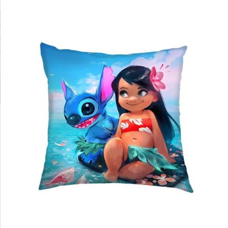 Lilo & Stitch pudebetræk kastepude hjem dekoration 18x18 tommer #4