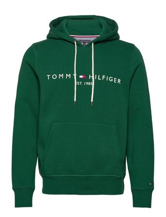 Tommy Logo Hoody Hoodie Grön Tommy Hilfiger