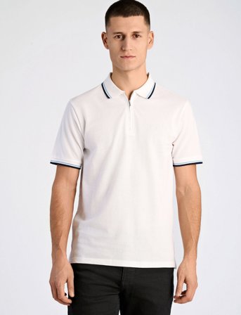 Lindbergh Polo Shirt W?. Contrast Piping - White - XXXL