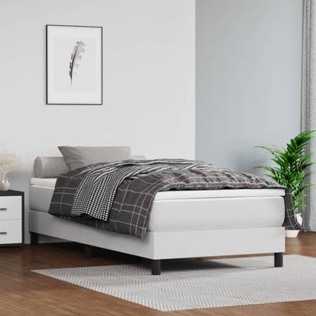 Vidaxl Pocketresårmadrass Vit 100x200x20 Cm Konstläder Vit
