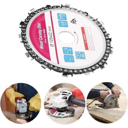 Savklinge, Kapskive med savkæde til vinkelsliber 125mm Sort