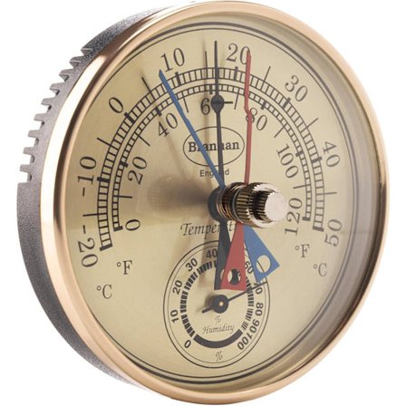 12/413 Termometer/hygrometer med maks./min.-skive