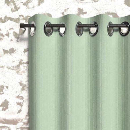 Mörkläggningsgardin med öljetter 135x180 cm BOHEME vattengrön, av Soleil d'Ocre