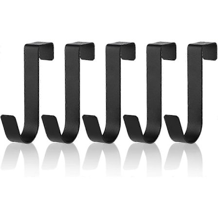 Håndklædekrog 5-pak rustfrit stål vandtæt over brusebad dørkrog til badeværelse rammeløs glasdør 0,822,1 cm hængende håndklæder, mat B TOQ