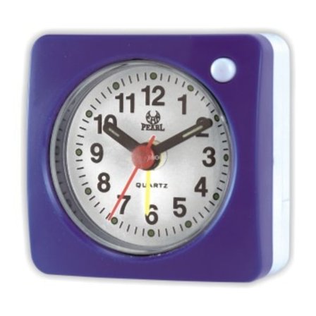 Tyst analog alarmklocka, liten tyst reselarmklocka med
