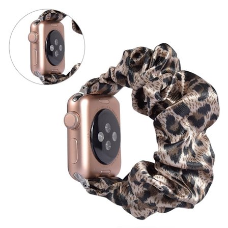 Apple Watch Series 5 44mm cool trasa mönster klockarmband - glänsande leopard mönster