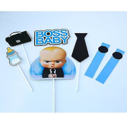 Ny Tecknad Chef Grattis på Födelsedagen Tårtdekoration Söta Pojkbaby Cupcake Toppers Babyshower Pojkar Barn Födelsedagsfest Tårtdekorationer (FMY)
