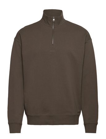 Durty244 Tops Knitwear Half Zip Jumpers Brown HUGO