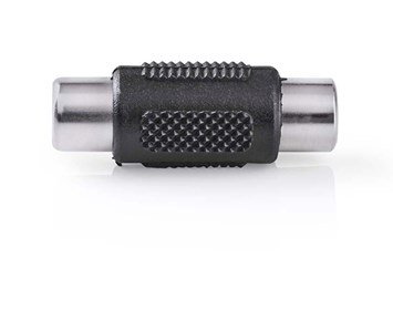 Nedis Ljudkopplare för RCA hona - hona svart - Rak ljudkopplare för RCA hona - hona