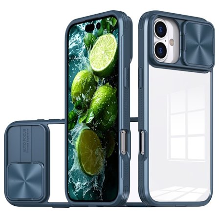 Edge Skal Kameraskydd iPhone 16 Blå