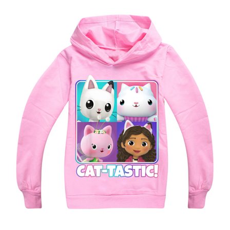 Kids Girls Gabby Dollhouse Casual Hoody Sweatshirt Top