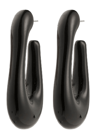 Pilgrim Elijah Earrings Black Smycken & klockor Dam Guld ONESIZE