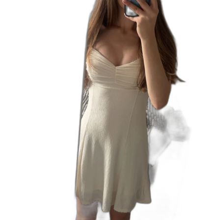 Creme vit klänning från gina