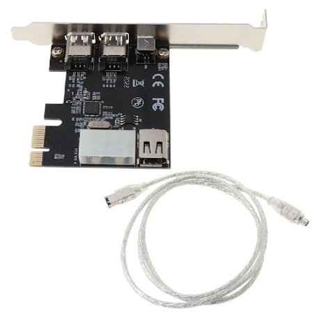 PCIe Firewire-kort til Windows 10, IEEE 1394 PCI til Express Controller 4 porte (3 x 6 ben og 1 x 4 ben), 1394a Firewire